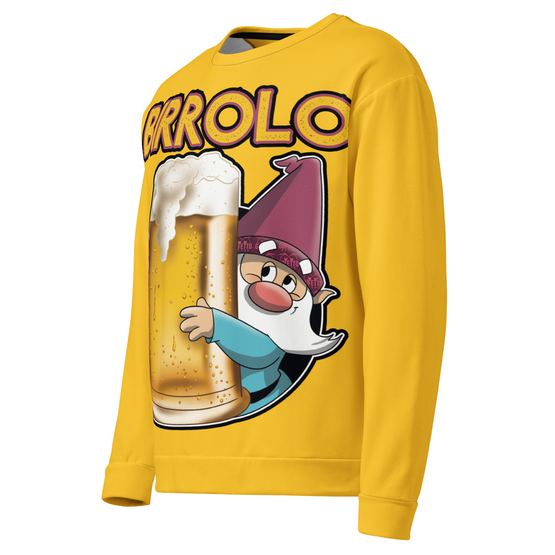 Felpa unisex Uomo/Donna Birrolo Yellow Edition - Gufetto Brand 