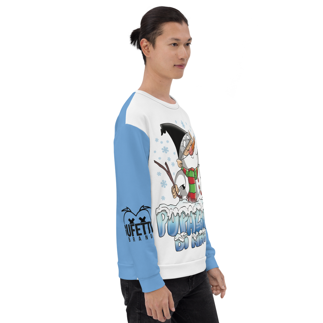 Felpa unisex Uomo/Donna PUPAZZOLO DI NEVE - Gufetto Brand 
