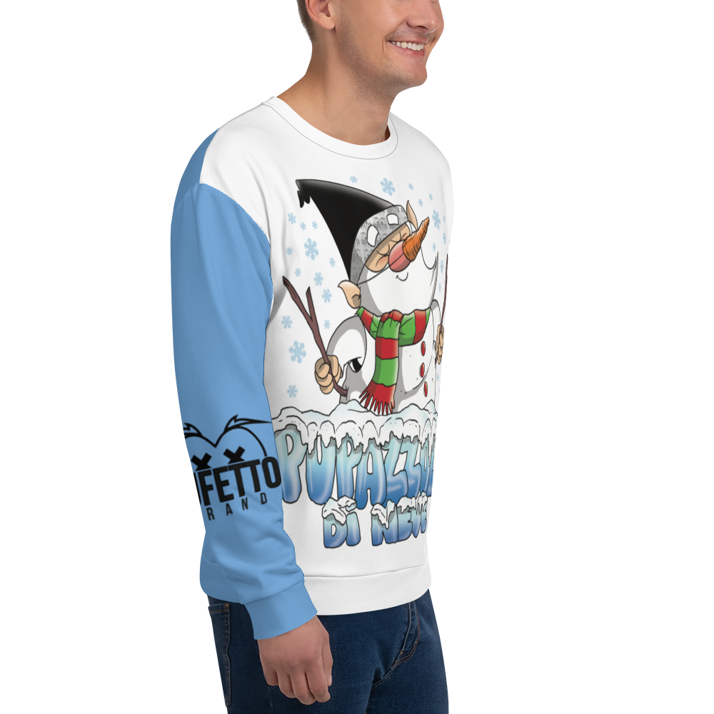 Felpa unisex Uomo/Donna PUPAZZOLO DI NEVE - Gufetto Brand 