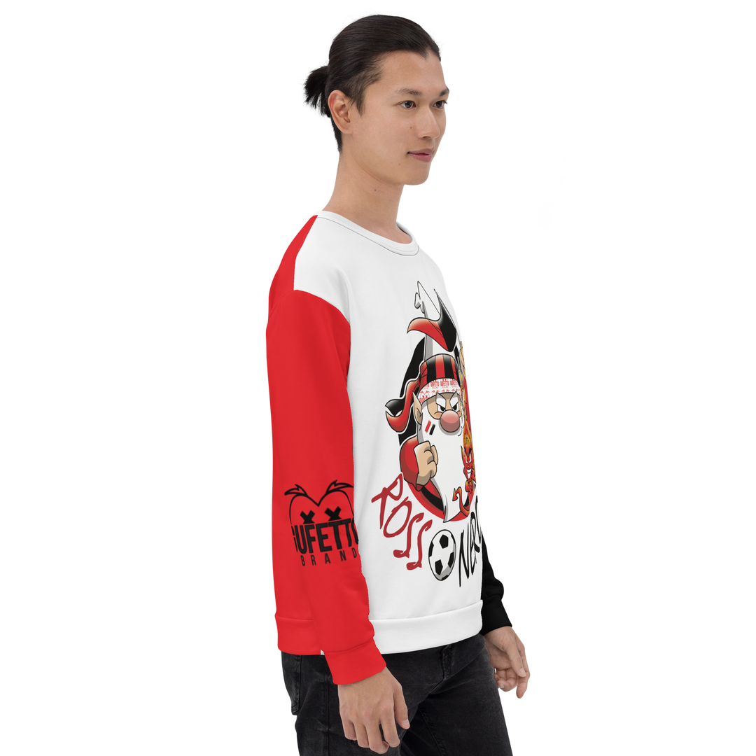 Felpa unisex Uomo/Donna ROSSO NEROLO - Gufetto Brand 