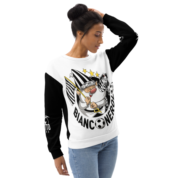 Felpa unisex Uomo/Donna BIANCO NEROLO - Gufetto Brand 