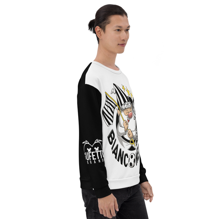 Felpa unisex Uomo/Donna BIANCO NEROLO - Gufetto Brand 