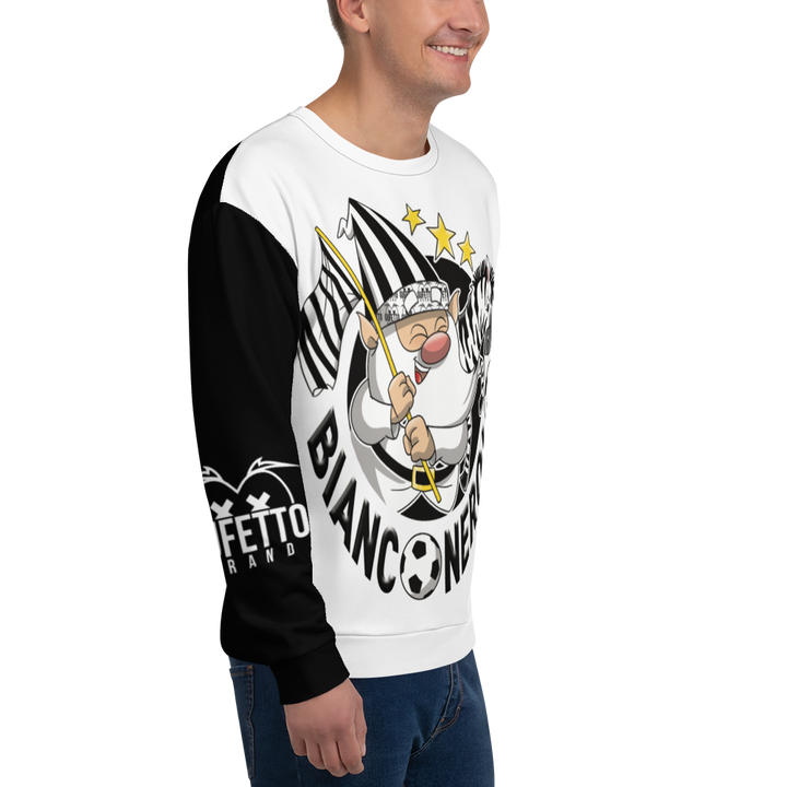 Felpa unisex Uomo/Donna BIANCO NEROLO - Gufetto Brand 