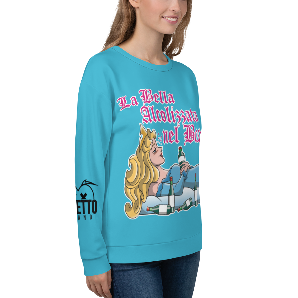 Felpa unisex Uomo/Donna LA BELLA ALCOLIZZATA - Gufetto Brand 