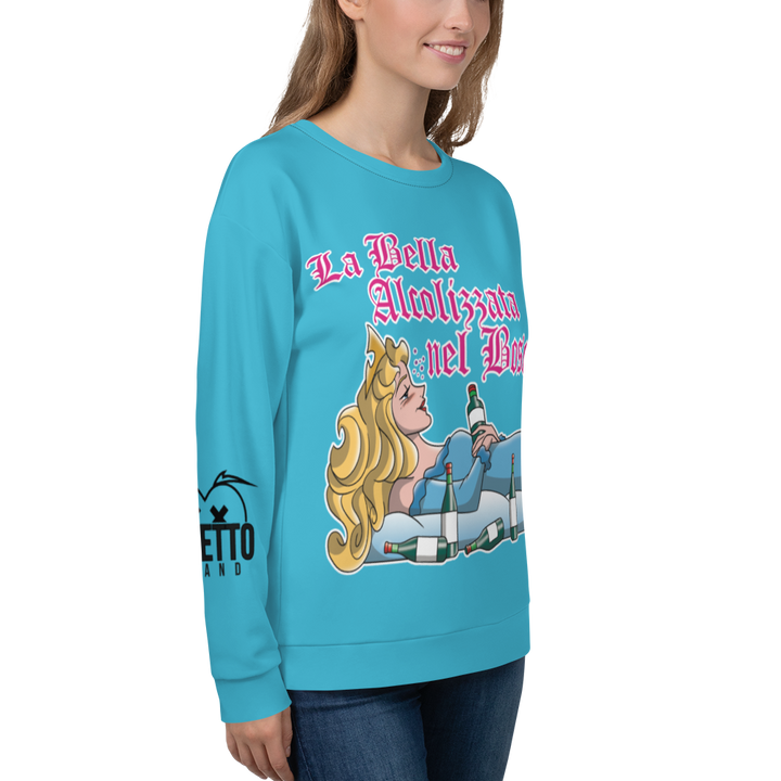 Felpa unisex Uomo/Donna LA BELLA ALCOLIZZATA - Gufetto Brand 