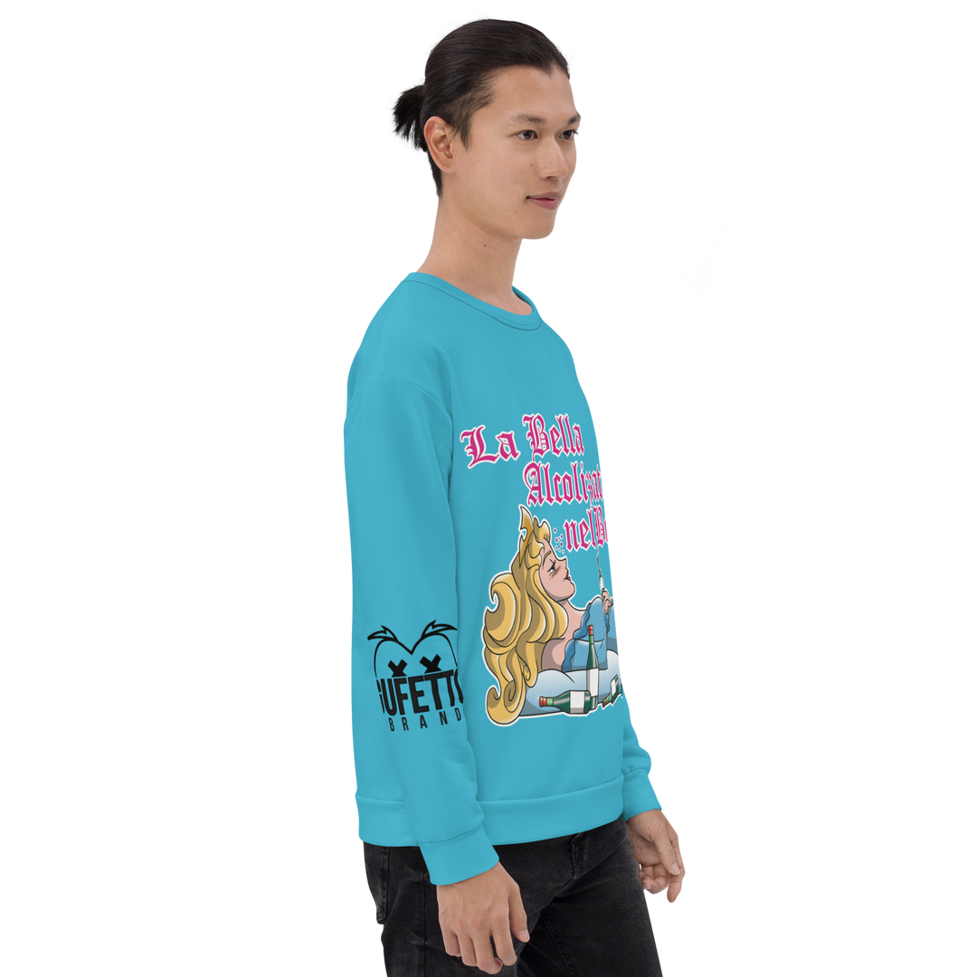 Felpa unisex Uomo/Donna LA BELLA ALCOLIZZATA - Gufetto Brand 