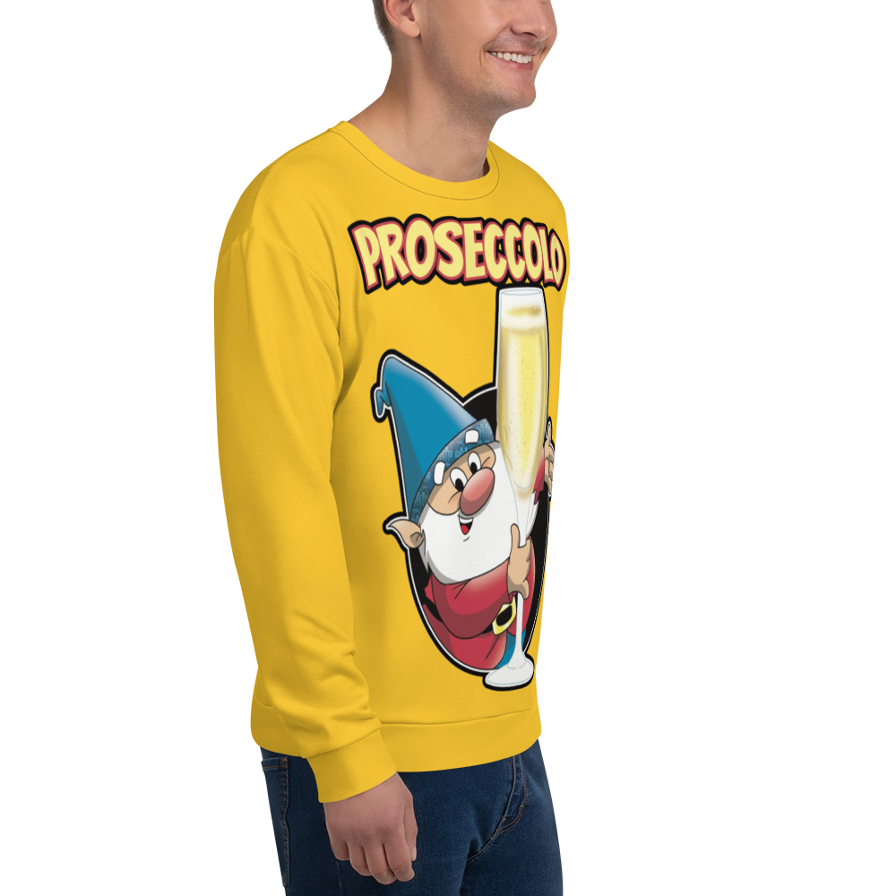 Felpa unisex Uomo/Donna Proseccolo Yellow Edition - Gufetto Brand 