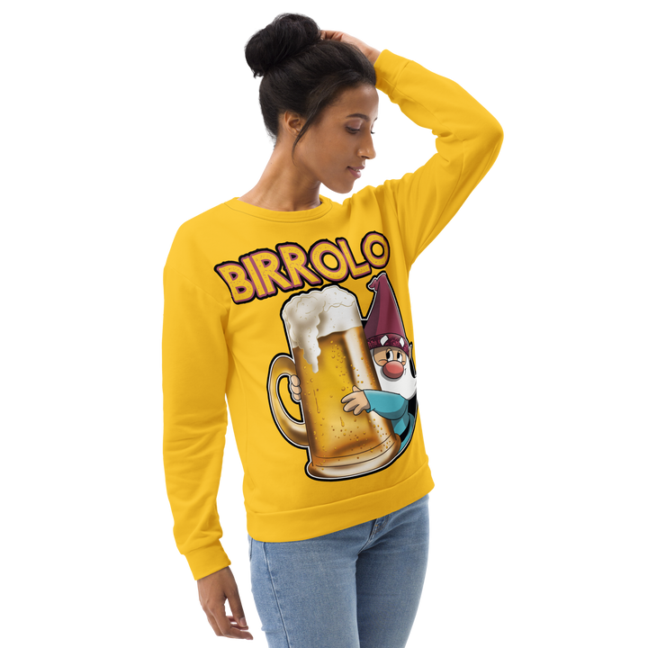 Felpa unisex Uomo/Donna Birrolo Yellow Edition - Gufetto Brand 