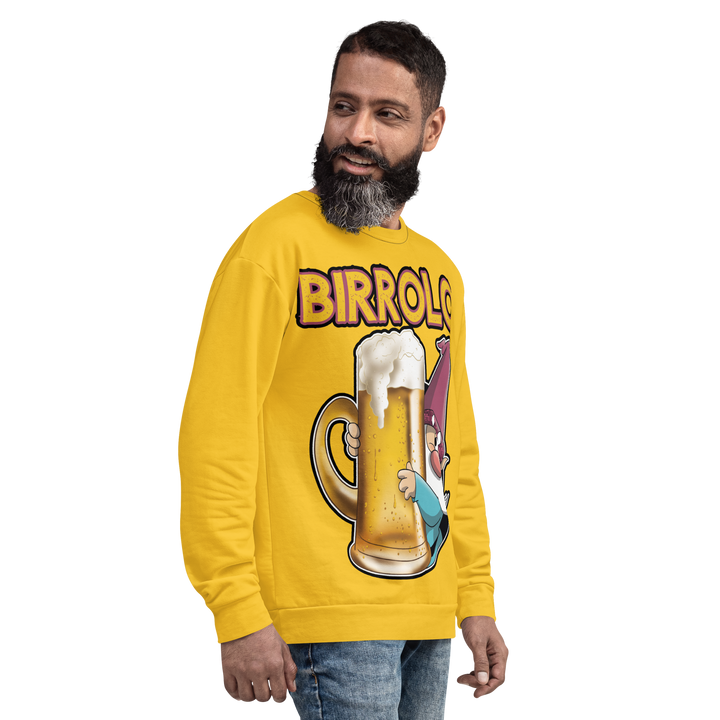 Felpa unisex Uomo/Donna Birrolo Yellow Edition - Gufetto Brand 