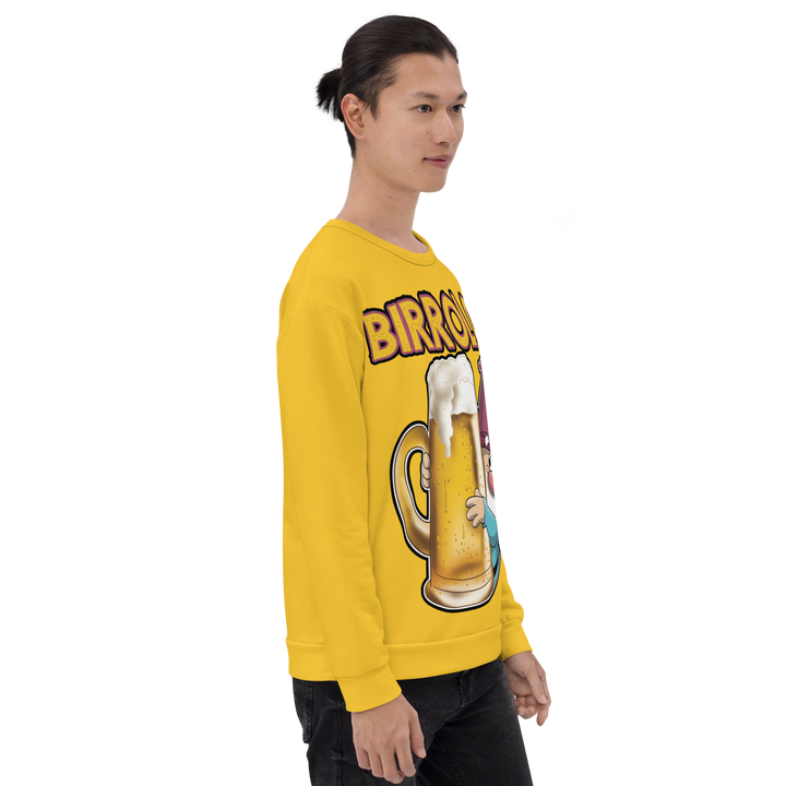 Felpa unisex Uomo/Donna Birrolo Yellow Edition - Gufetto Brand 