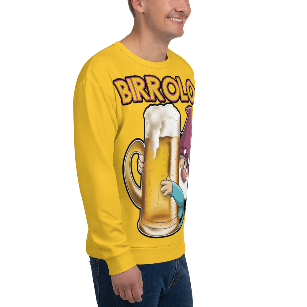 Felpa unisex Uomo/Donna Birrolo Yellow Edition - Gufetto Brand 