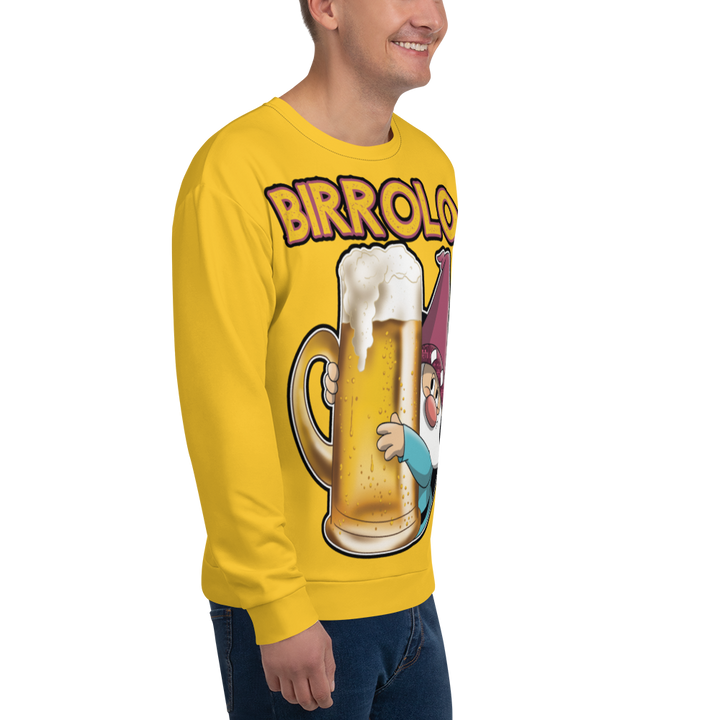 Felpa unisex Uomo/Donna Birrolo Yellow Edition - Gufetto Brand 