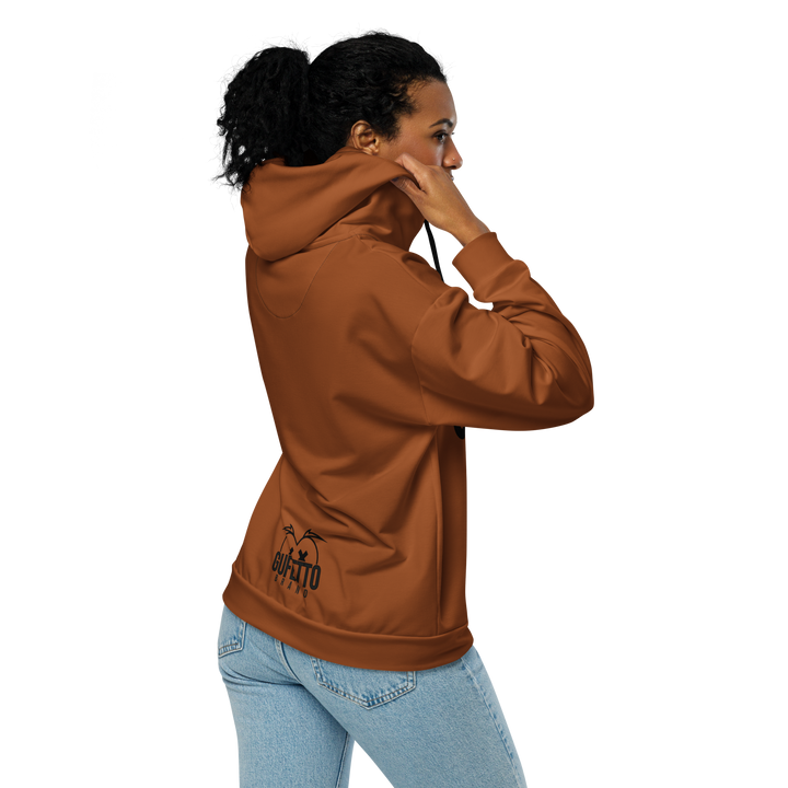 Felpa con cappuccio con zip unisex Uomo/Donna Gufetto Marrone - Gufetto Brand 