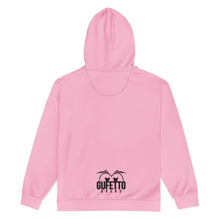 Felpa con cappuccio con zip unisex Uomo/Donna Gufetto Pink - Gufetto Brand 
