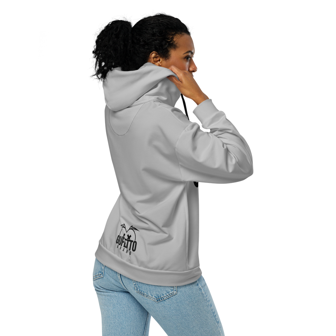 Felpa con cappuccio con zip unisex Uomo/Donna Gufetto Grigia - Gufetto Brand 