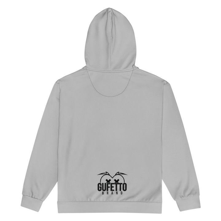 Felpa con cappuccio con zip unisex Uomo/Donna Gufetto Grigia - Gufetto Brand 
