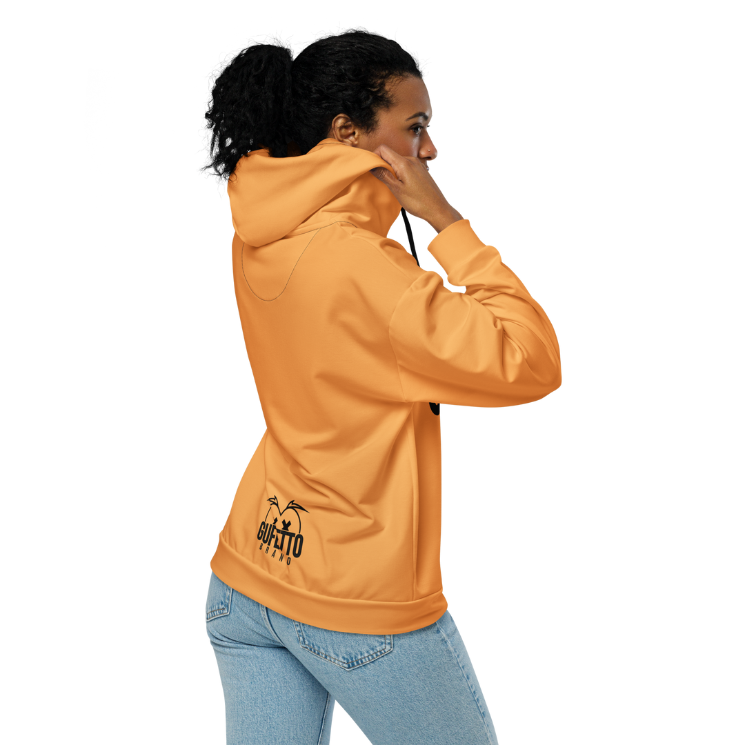 Felpa con cappuccio con zip unisex Uomo/Donna Gufetto Arancione - Gufetto Brand 
