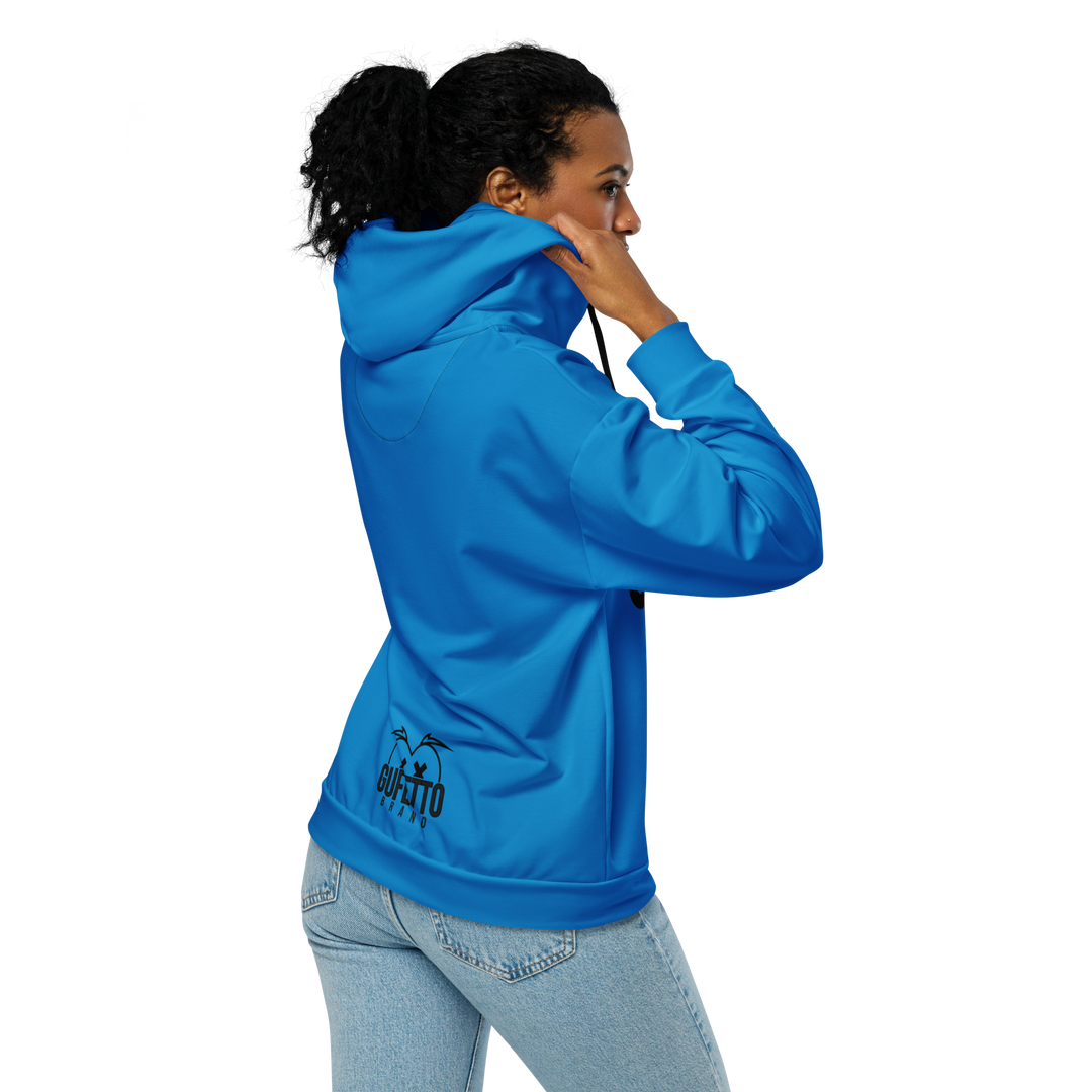 Felpa con cappuccio con zip unisex Uomo/Donna Gufetto Blu - Gufetto Brand 