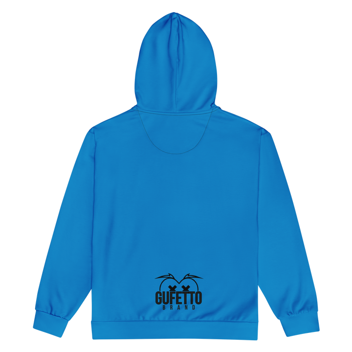 Felpa con cappuccio con zip unisex Uomo/Donna Gufetto Blu - Gufetto Brand 