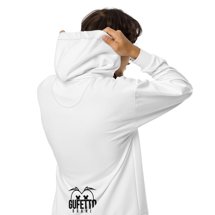 Felpa con cappuccio con zip unisex Uomo/Donna Gufetto White - Gufetto Brand 