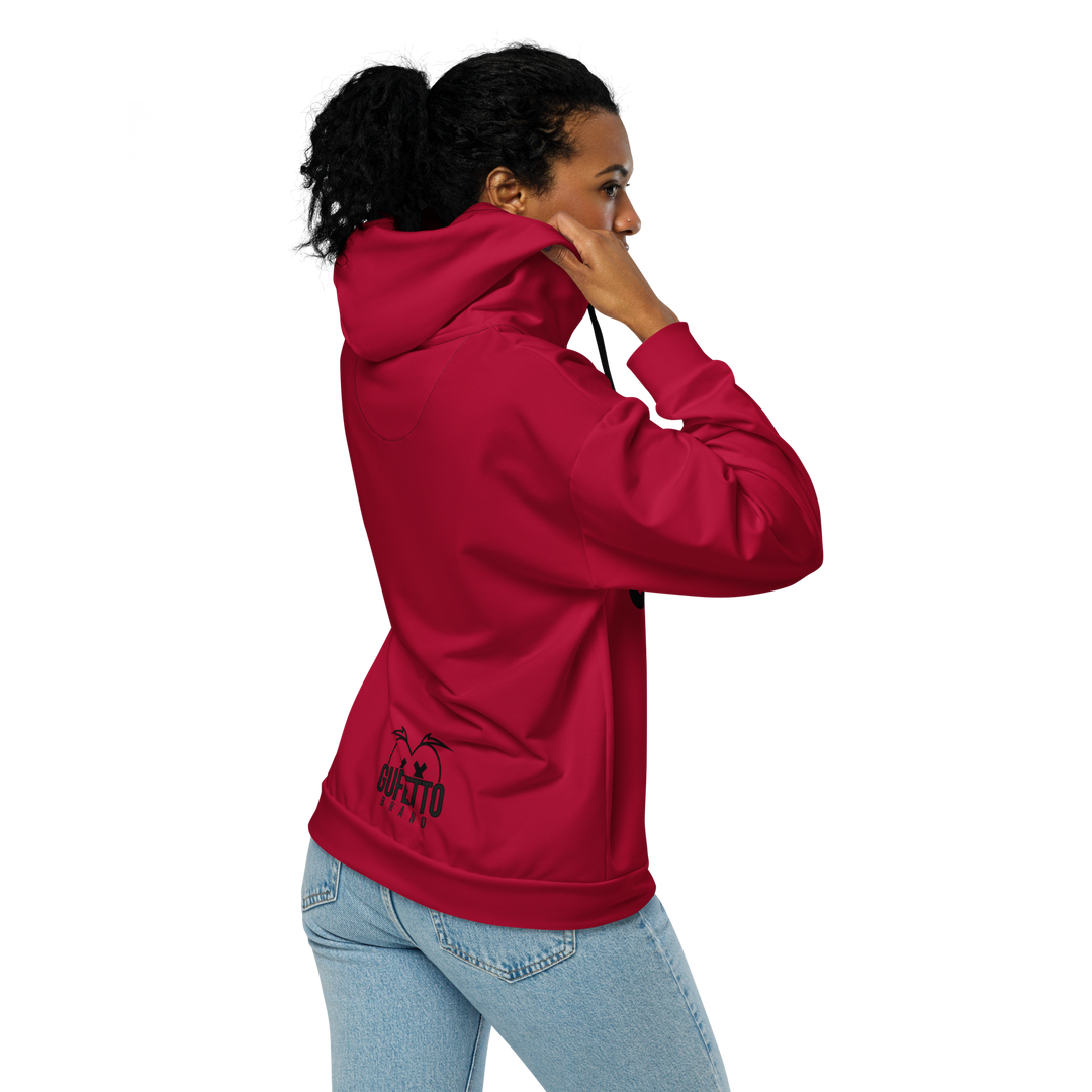Felpa con cappuccio con zip unisex Uomo/Donna Gufetto Red - Gufetto Brand 