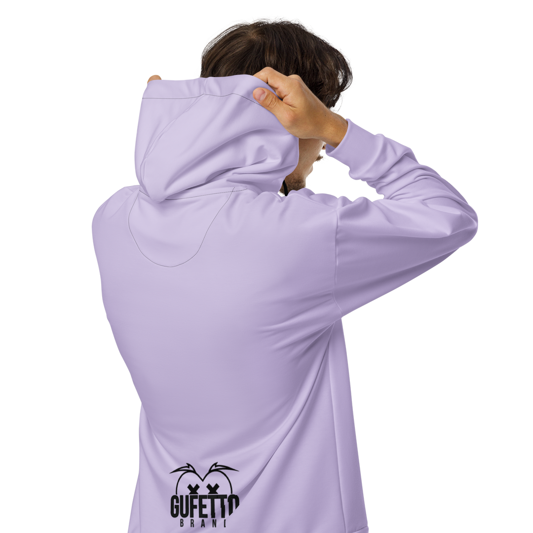 Felpa con cappuccio con zip unisex Uomo/Donna Gufetto Violet - Gufetto Brand 