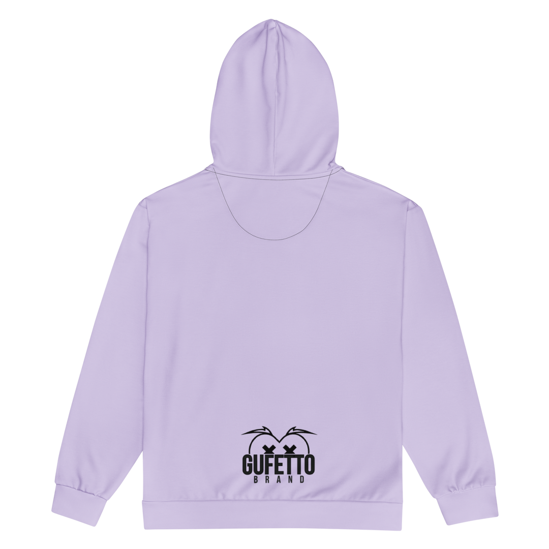 Felpa con cappuccio con zip unisex Uomo/Donna Gufetto Violet - Gufetto Brand 