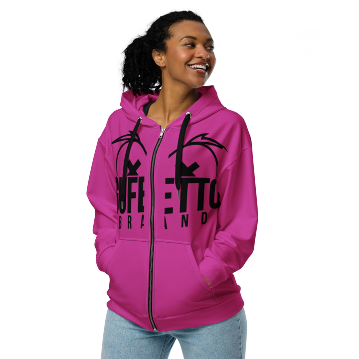 Felpa con cappuccio con zip unisex Uomo/Donna Gufetto Viola - Gufetto Brand 