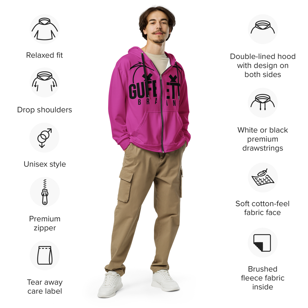 Felpa con cappuccio con zip unisex Uomo/Donna Gufetto Viola - Gufetto Brand 