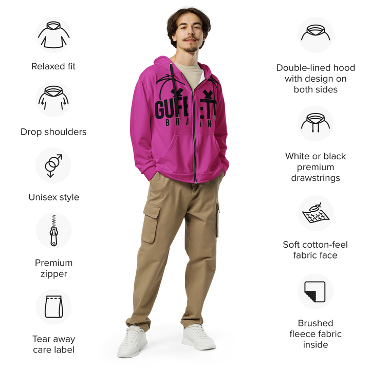 Felpa con cappuccio con zip unisex Uomo/Donna Gufetto Viola - Gufetto Brand 