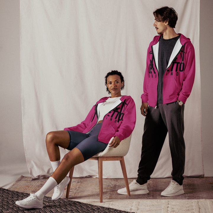 Felpa con cappuccio con zip unisex Uomo/Donna Gufetto Viola - Gufetto Brand 