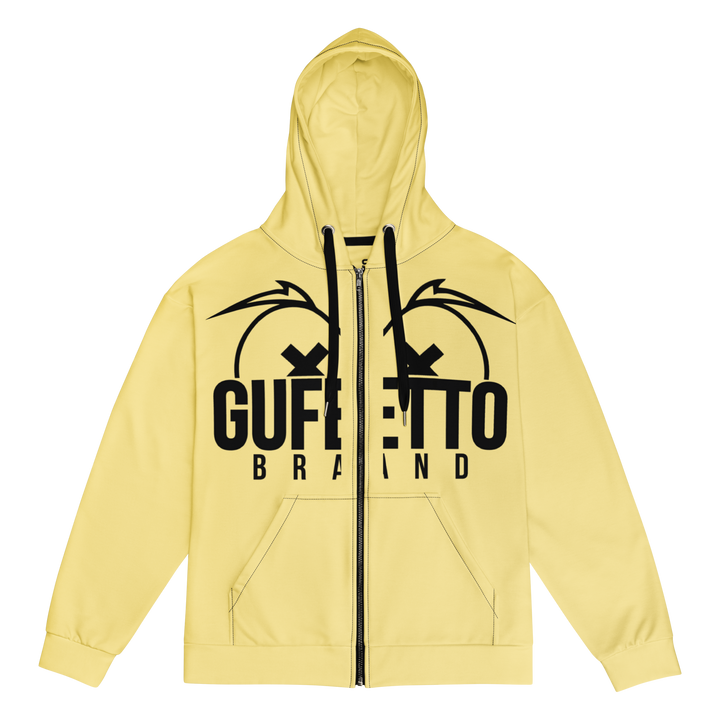 Felpa con cappuccio con zip unisex Uomo/Donna Gufetto Gialla - Gufetto Brand 