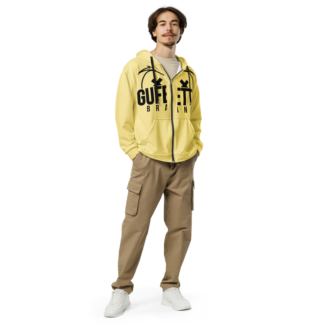 Felpa con cappuccio con zip unisex Uomo/Donna Gufetto Gialla - Gufetto Brand 