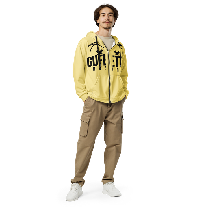 Felpa con cappuccio con zip unisex Uomo/Donna Gufetto Gialla - Gufetto Brand 