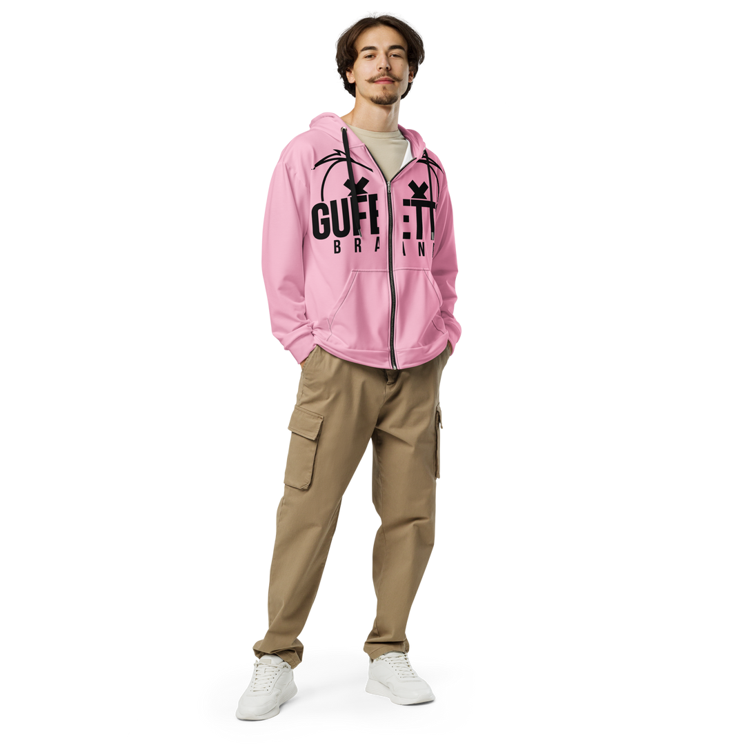 Felpa con cappuccio con zip unisex Uomo/Donna Gufetto Pink - Gufetto Brand 