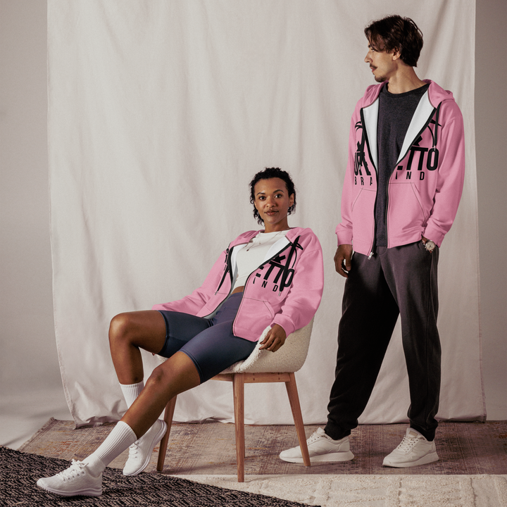 Felpa con cappuccio con zip unisex Uomo/Donna Gufetto Pink - Gufetto Brand 