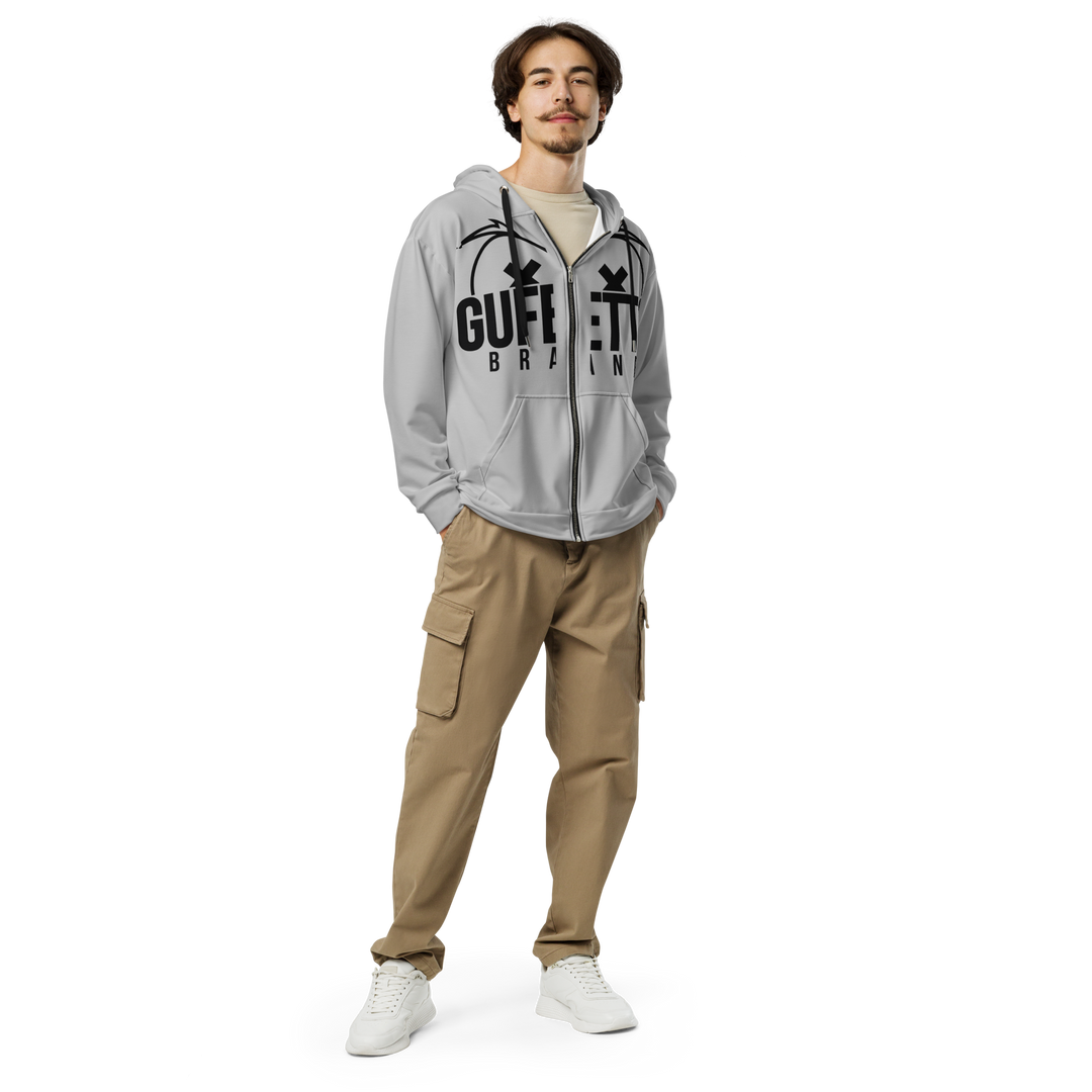 Felpa con cappuccio con zip unisex Uomo/Donna Gufetto Grigia - Gufetto Brand 