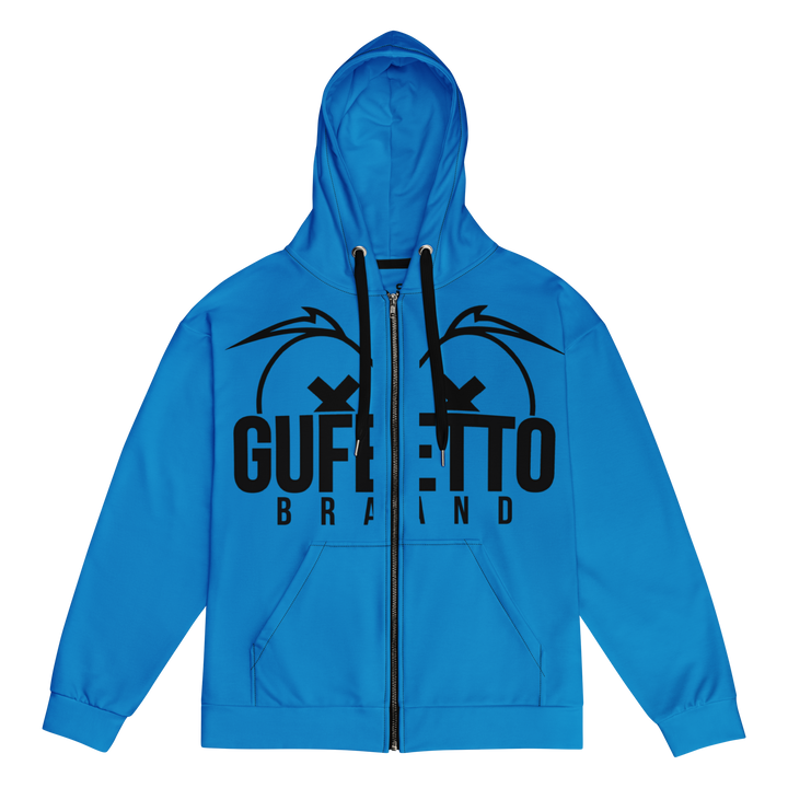 Felpa con cappuccio con zip unisex Uomo/Donna Gufetto Blu - Gufetto Brand 