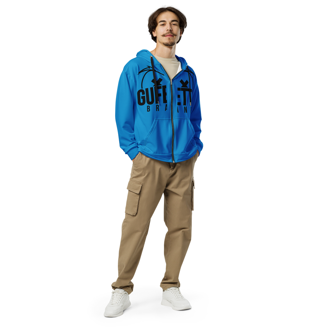 Felpa con cappuccio con zip unisex Uomo/Donna Gufetto Blu - Gufetto Brand 