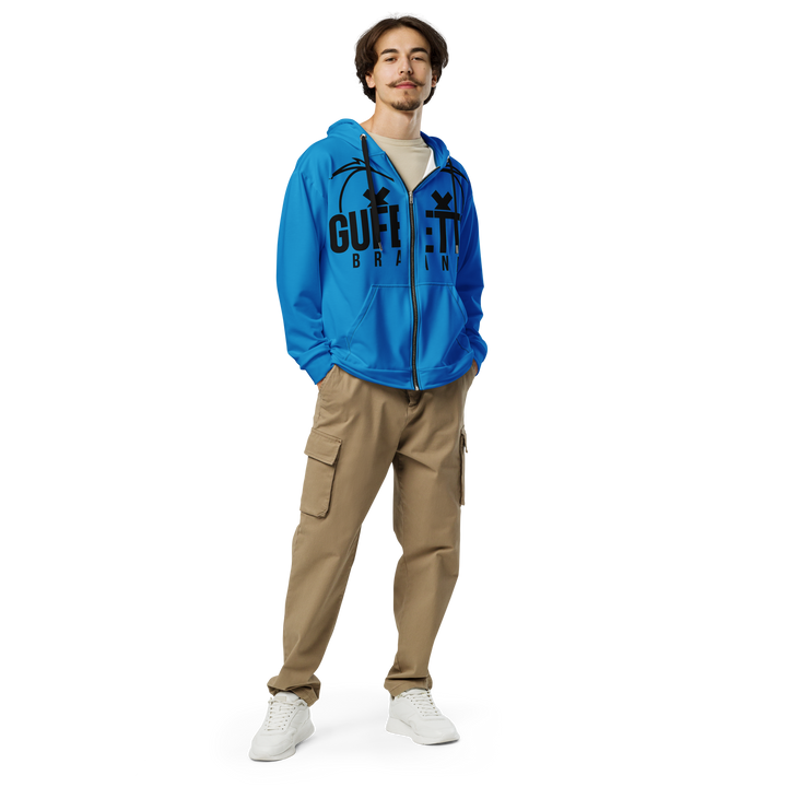 Felpa con cappuccio con zip unisex Uomo/Donna Gufetto Blu - Gufetto Brand 
