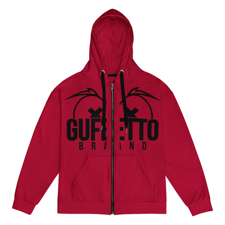 Felpa con cappuccio con zip unisex Uomo/Donna Gufetto Red - Gufetto Brand 
