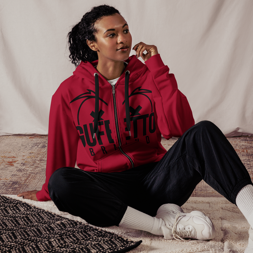 Felpa con cappuccio con zip unisex Uomo/Donna Gufetto Red - Gufetto Brand 