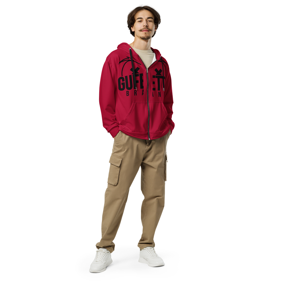 Felpa con cappuccio con zip unisex Uomo/Donna Gufetto Red - Gufetto Brand 