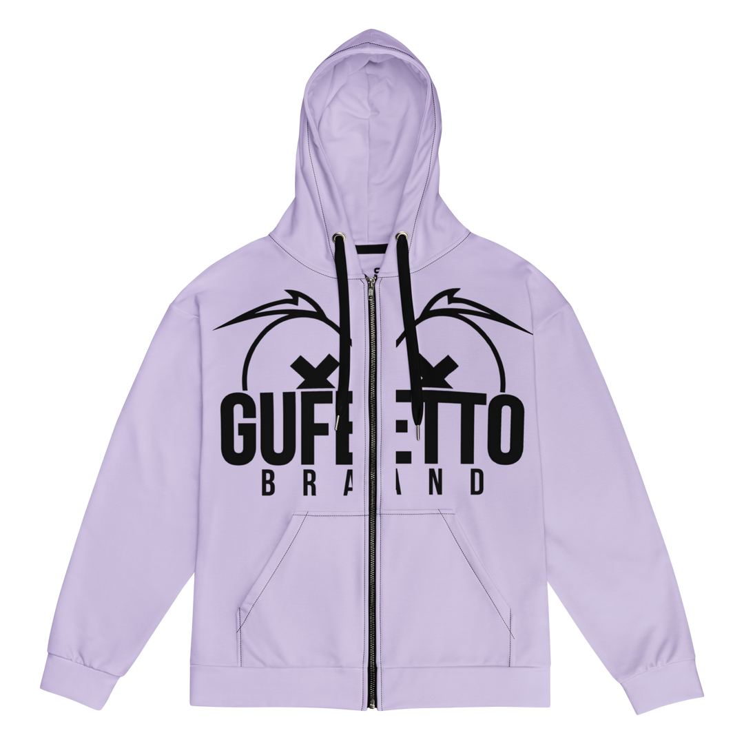 Felpa con cappuccio con zip unisex Uomo/Donna Gufetto Violet - Gufetto Brand 