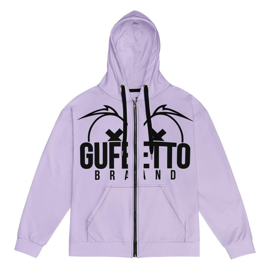 Felpa con cappuccio con zip unisex Uomo/Donna Gufetto Violet - Gufetto Brand 