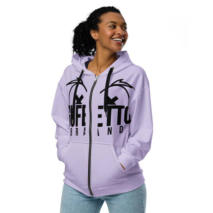 Felpa con cappuccio con zip unisex Uomo/Donna Gufetto Violet - Gufetto Brand 