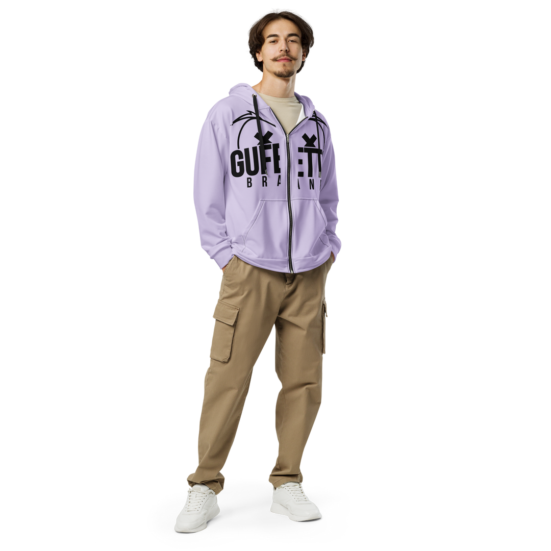 Felpa con cappuccio con zip unisex Uomo/Donna Gufetto Violet - Gufetto Brand 