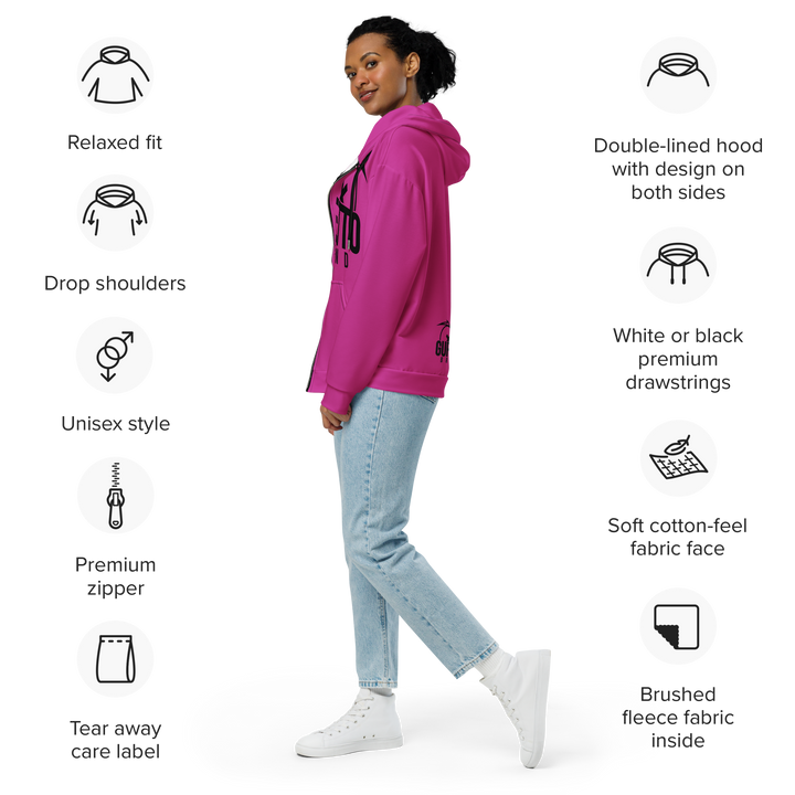 Felpa con cappuccio con zip unisex Uomo/Donna Gufetto Viola - Gufetto Brand 