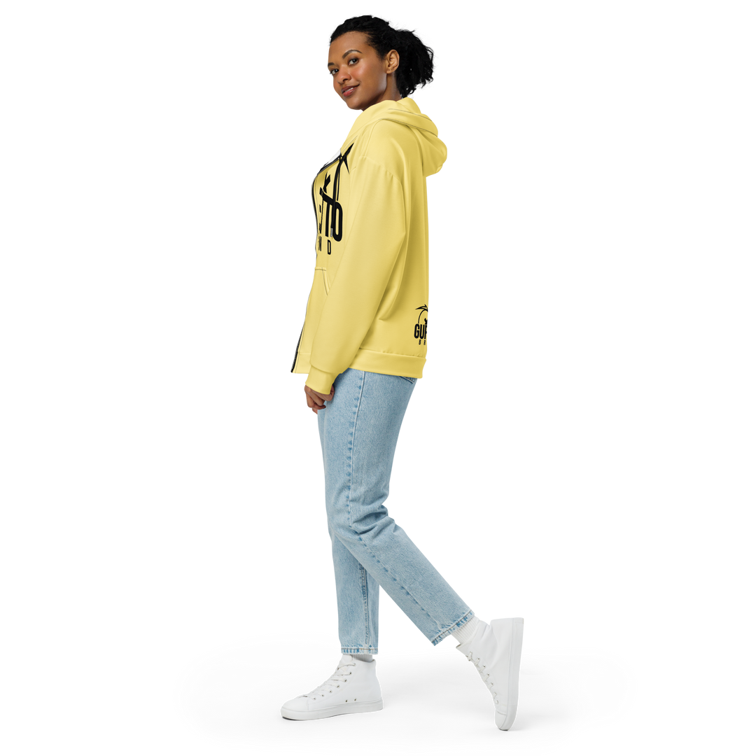 Felpa con cappuccio con zip unisex Uomo/Donna Gufetto Gialla - Gufetto Brand 