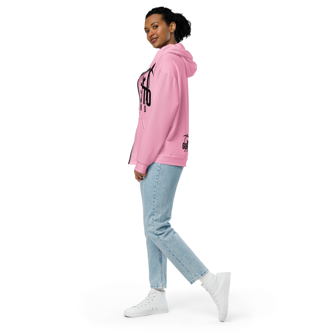 Felpa con cappuccio con zip unisex Uomo/Donna Gufetto Pink - Gufetto Brand 